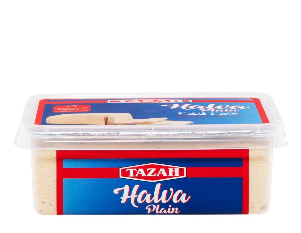 Tazah Plain Halva (Halawa) 2 lb (32 oz) - Classic Mediterranean Sweet - Mideast Grocers