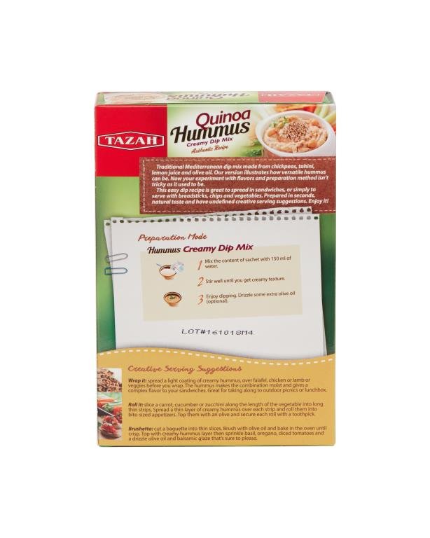 Tazah Quinoa Hummus Mix 3.5 oz / 100g - Mideast Grocers