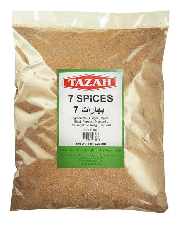 Tazah Seven Spice - 5 lb Premium Quality Spices - Mideast Grocers