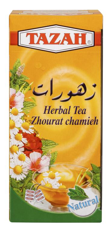 Tazah Zhourat Chamieh Herbal Tea Bags 40g (20 x 2g Bags) - Mideast Grocers