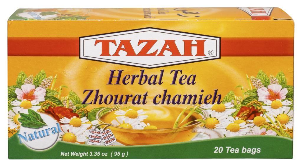 Tazah Zhourat Chamieh Herbal Tea Bags 40g (20 x 2g Bags) - Mideast Grocers