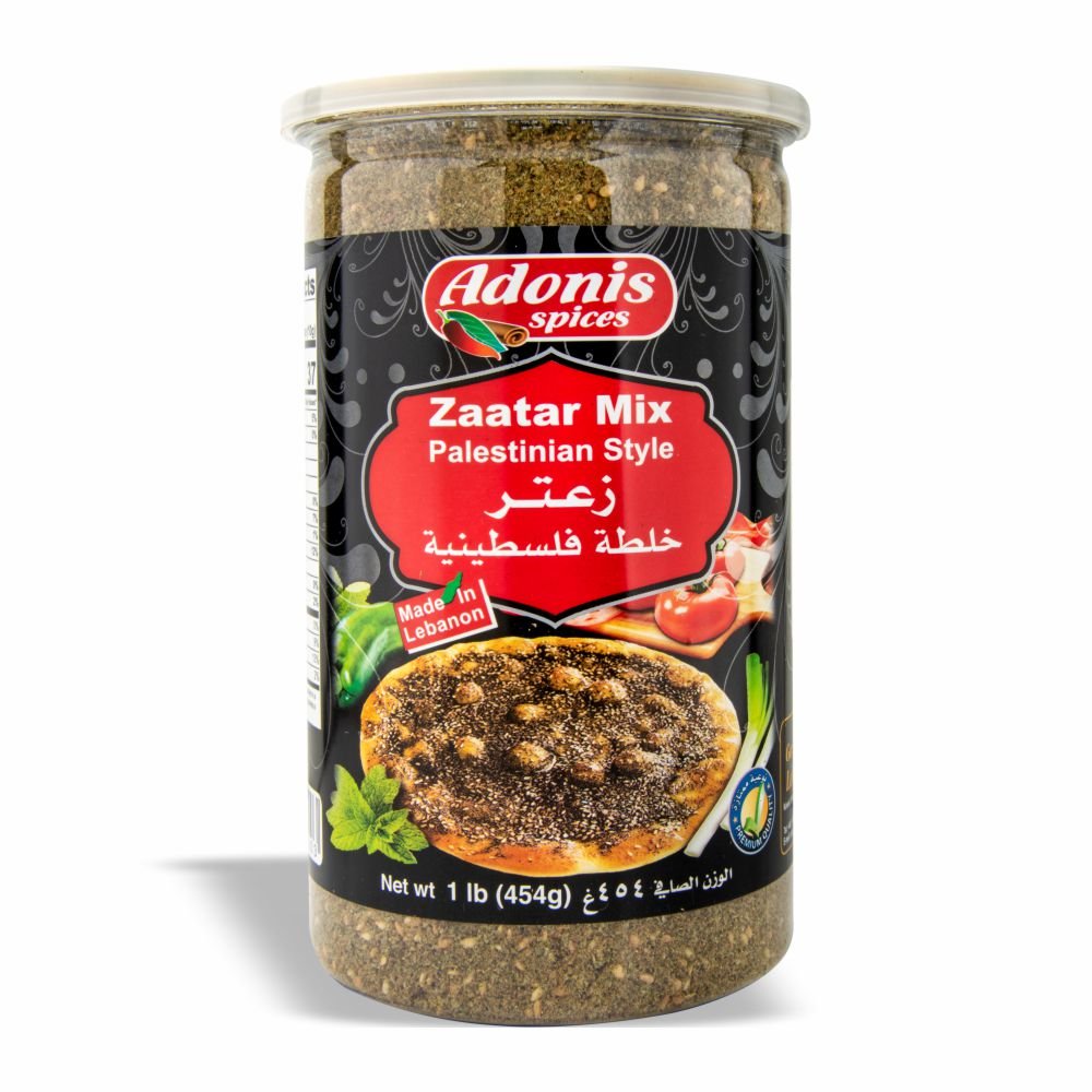 Adonis Palestinian Zaatar 16 oz Jar - Mideast Grocers