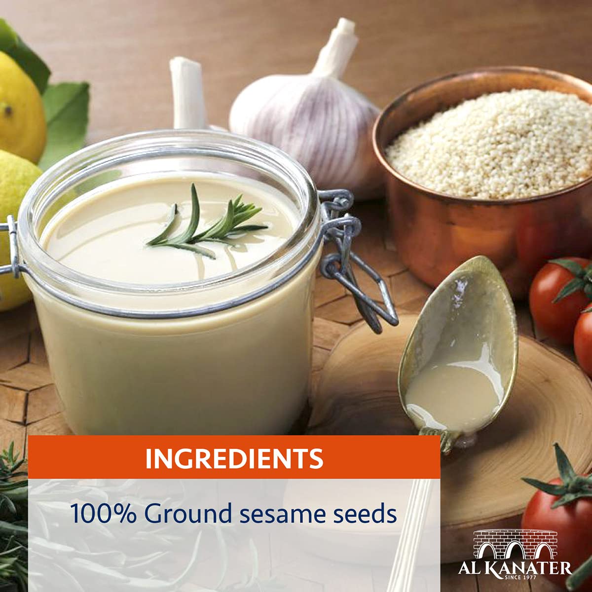 Al Kanater 100% Sesame Seeds Tahini 2 lb (32 oz) - Mideast Grocers