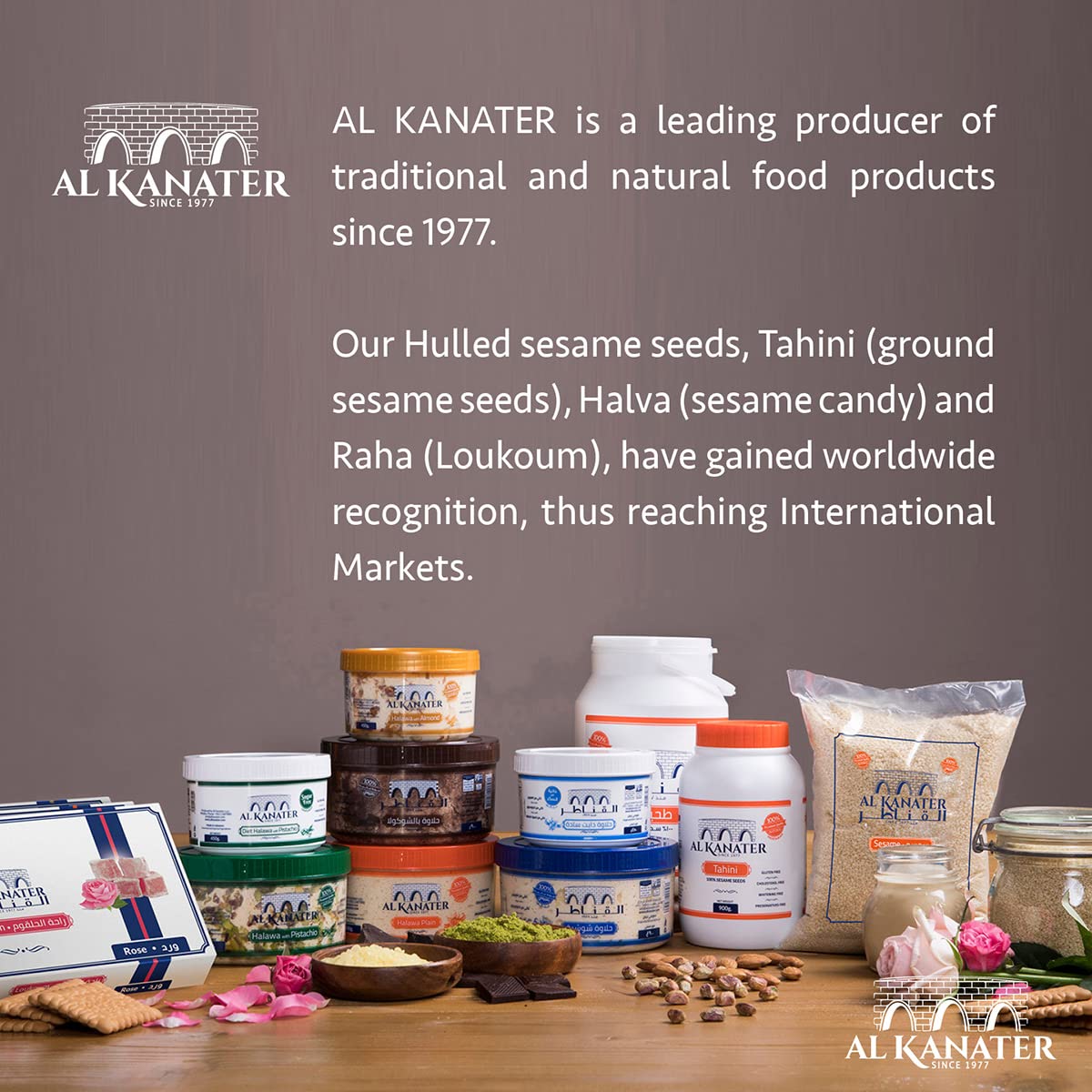 Al Kanater 100% Sesame Seeds Tahini 2 lb (32 oz) - Mideast Grocers