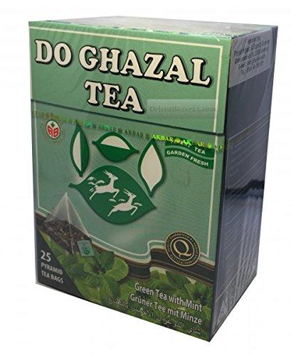 Do Ghazal Green Tea with Mint 25 Pyramid Tea Bags - Mideast Grocers