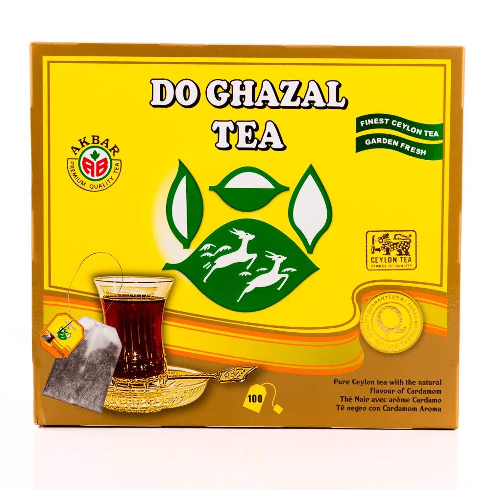 Do Ghazal Pure Ceylon Tea with Cardamom 100 Bags - Mideast Grocers