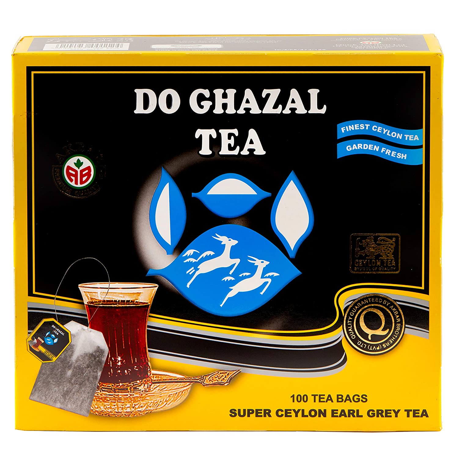 Do Ghazal Super Ceylon Earl Grey Tea 100 Bags - Mideast Grocers