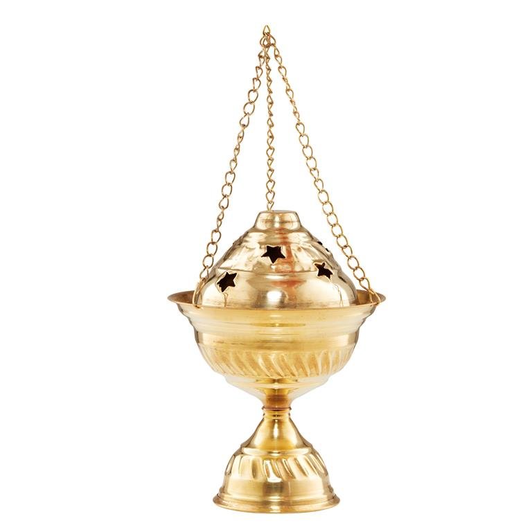Egyptian Brass Medium Censer for Incense - Mideast Grocers