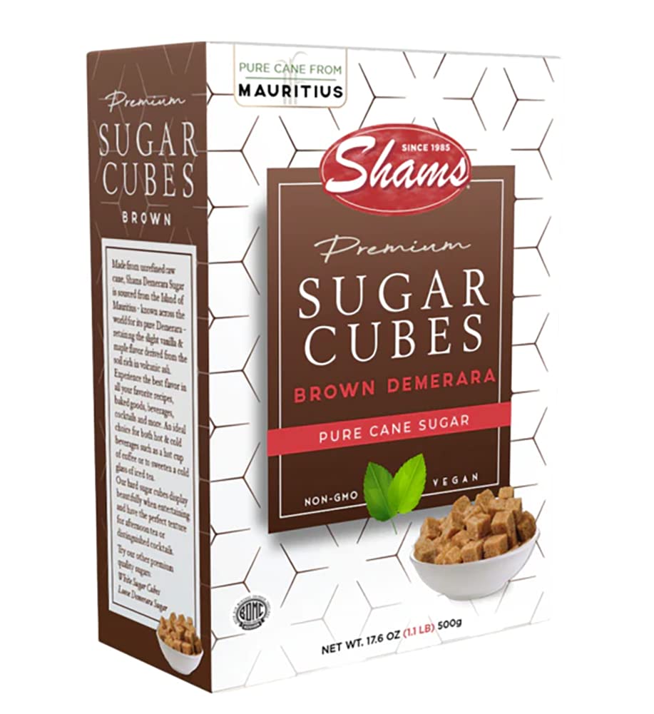Shams Kosher Brown Demerara Sugar Cubes 17.6 oz - Mideast Grocers
