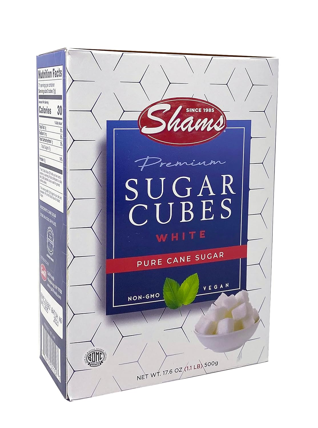 Shams Kosher White Pure Cane Sugar Cubes 17.6 oz - Mideast Grocers